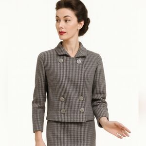 💼📂Vintage Searle houndstooth skirt set 8